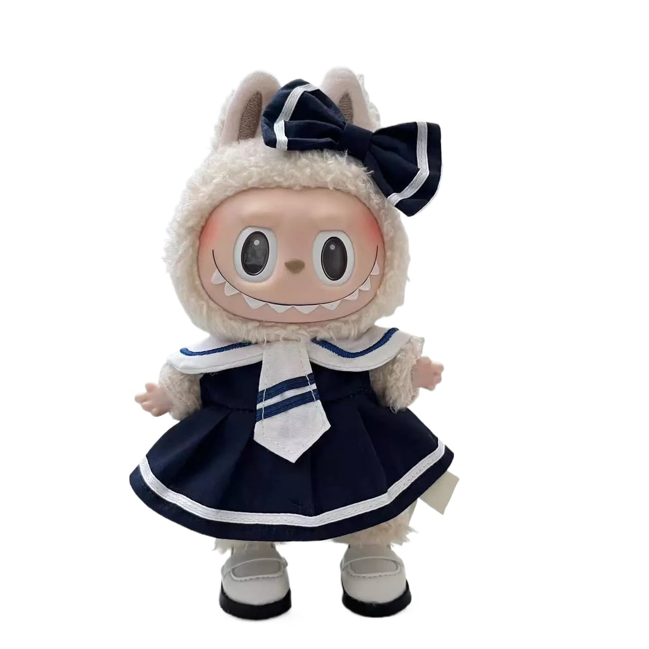 Toy Labubu POP MART Labubu Outfit – Blue Jumpsuit & Hat for 6.7