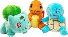 Pokémon 8" Plush Starter 3-Pack – Charmander, Squirtle & Bulbasaur – Soft Stuffed Animal Toys