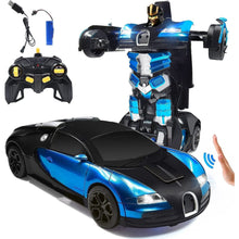 Remote Control Transforming Car Robot Toy – 1:14 Scale RC Vehicle with LED Lights, Gesture Sensor & 360° Spins
