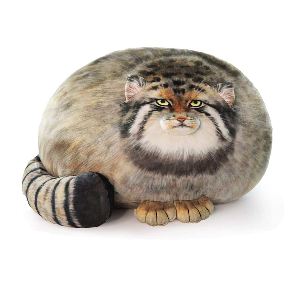 Steppe Cat Plush 12-Inch Stuffed Animal - Pallas Cat Plush Pillow, Soft Plush Toy for Girls & Boys, Cute Throw Pillow Doll Gift for Kids, Christmas Party Decoration