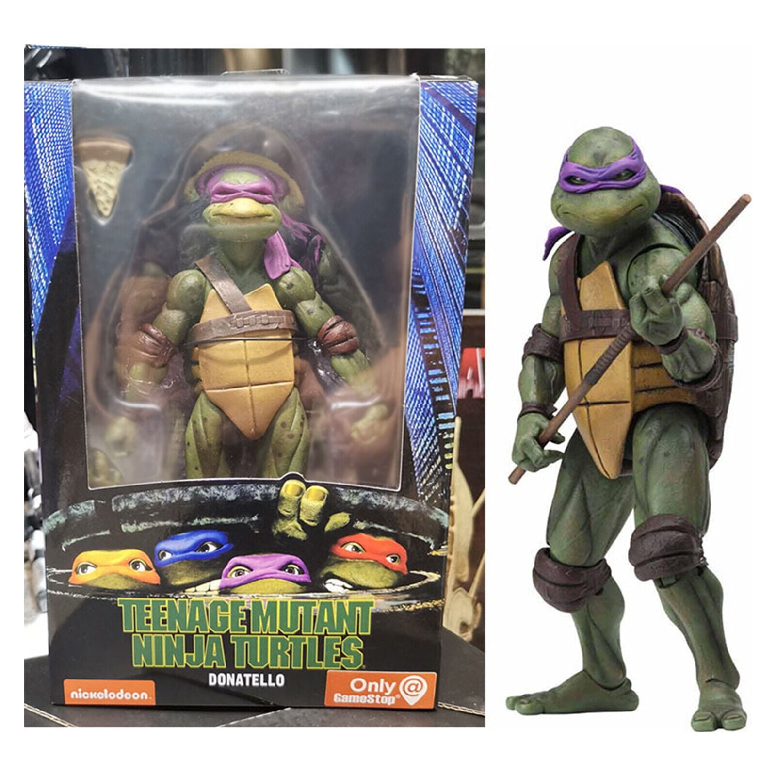 Teenage Mutant Ninja Turtles Action Figures – TMNT 1990 Movie Collectible Toy Set (All 4 Turtles)