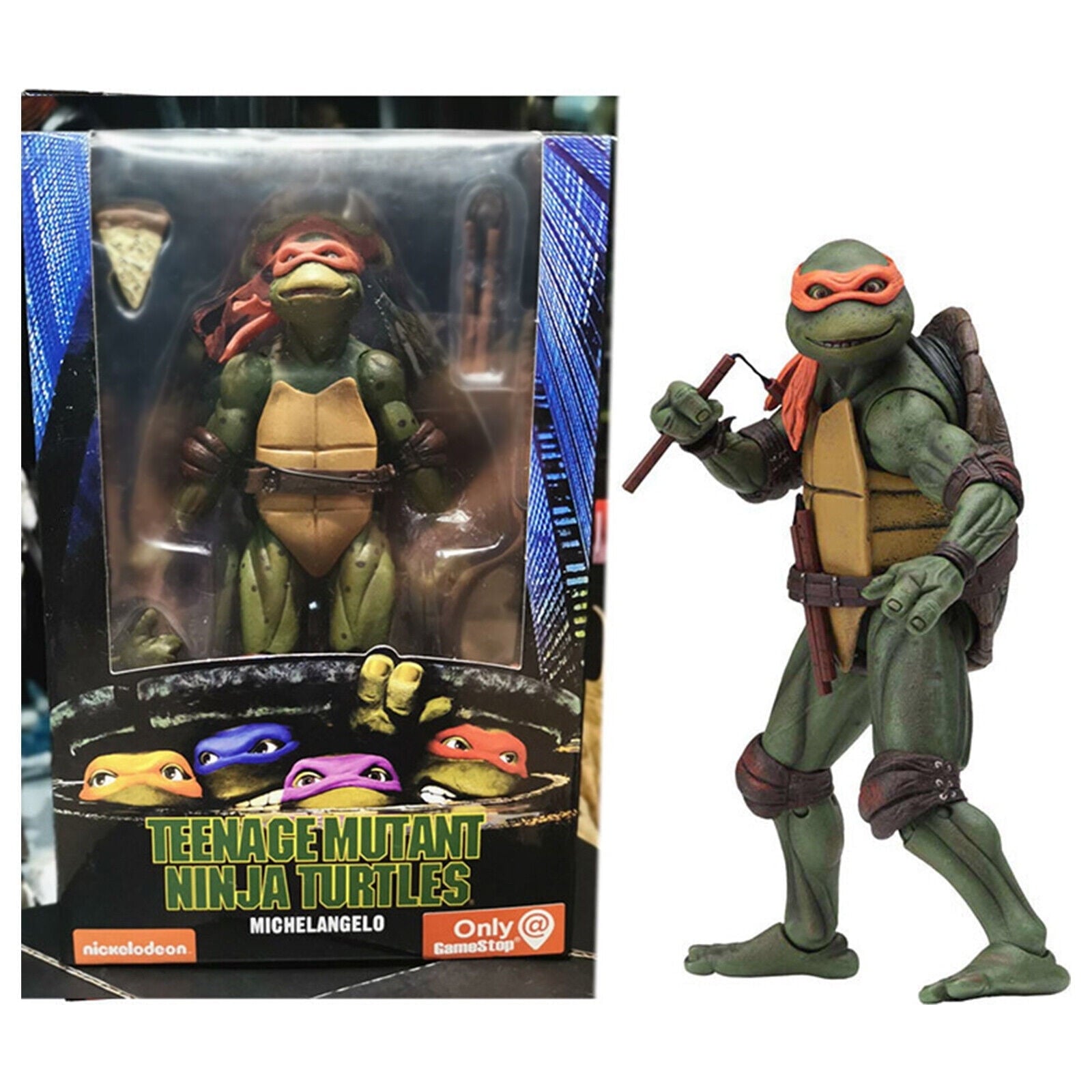 Teenage Mutant Ninja Turtles Action Figures – TMNT 1990 Movie Collectible Toy Set (All 4 Turtles)