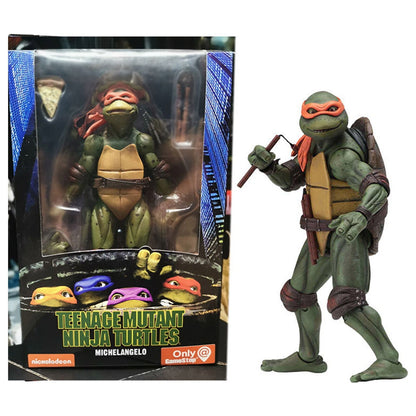 Teenage Mutant Ninja Turtles Action Figures – TMNT 1990 Movie Collectible Toy Set (All 4 Turtles)