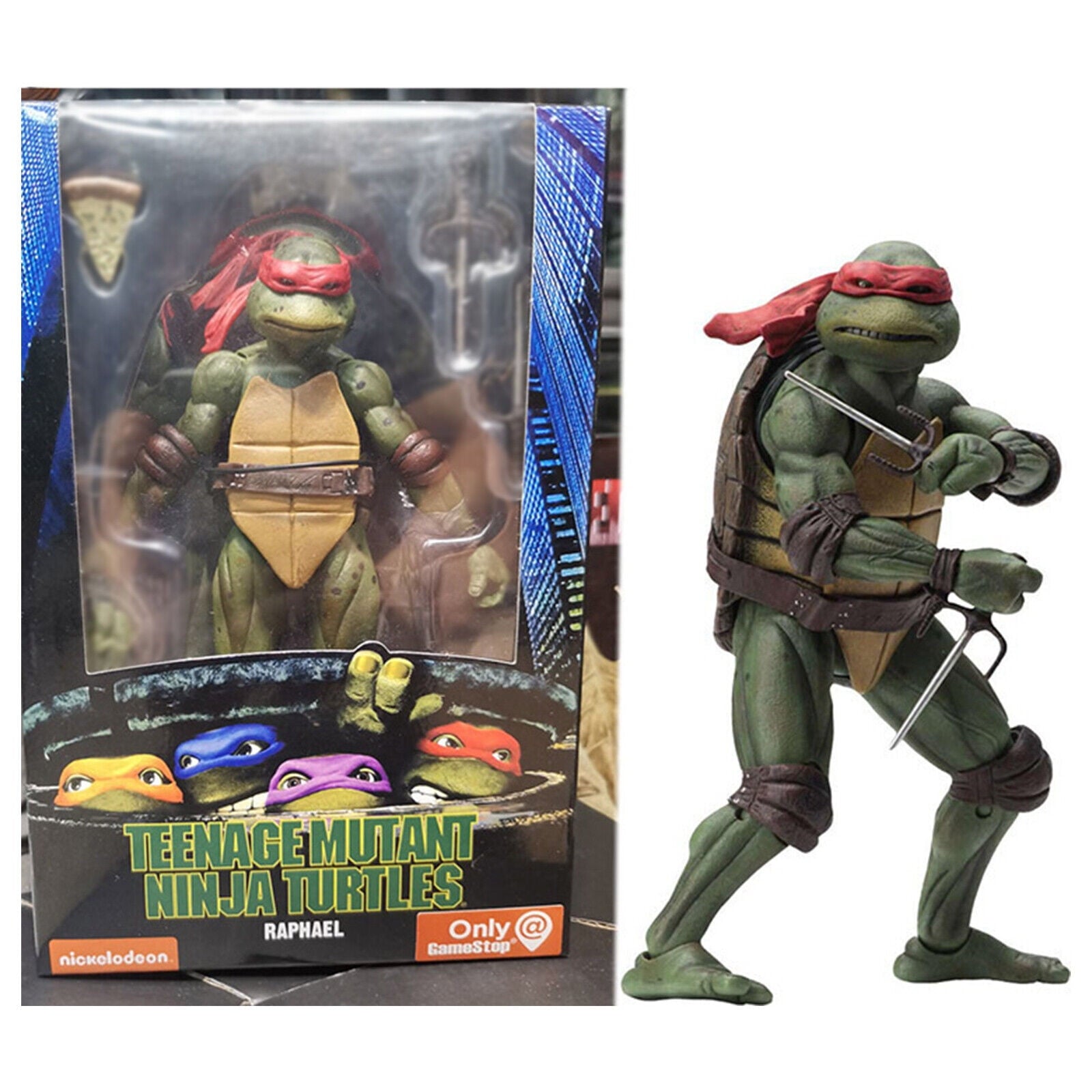 Teenage Mutant Ninja Turtles Action Figures – TMNT 1990 Movie Collectible Toy Set (All 4 Turtles)