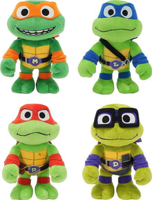Teenage Mutant Ninja Turtles: Mutant Mayhem – 4-Pack 8" Plush Toys | TMNT Stuffed Figures for Kids & Fans