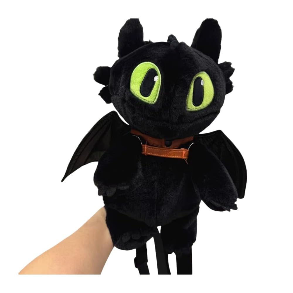 15" Toothless Plush Backpack & Coin Purse – Kids & Adults Plush Doll Handbag