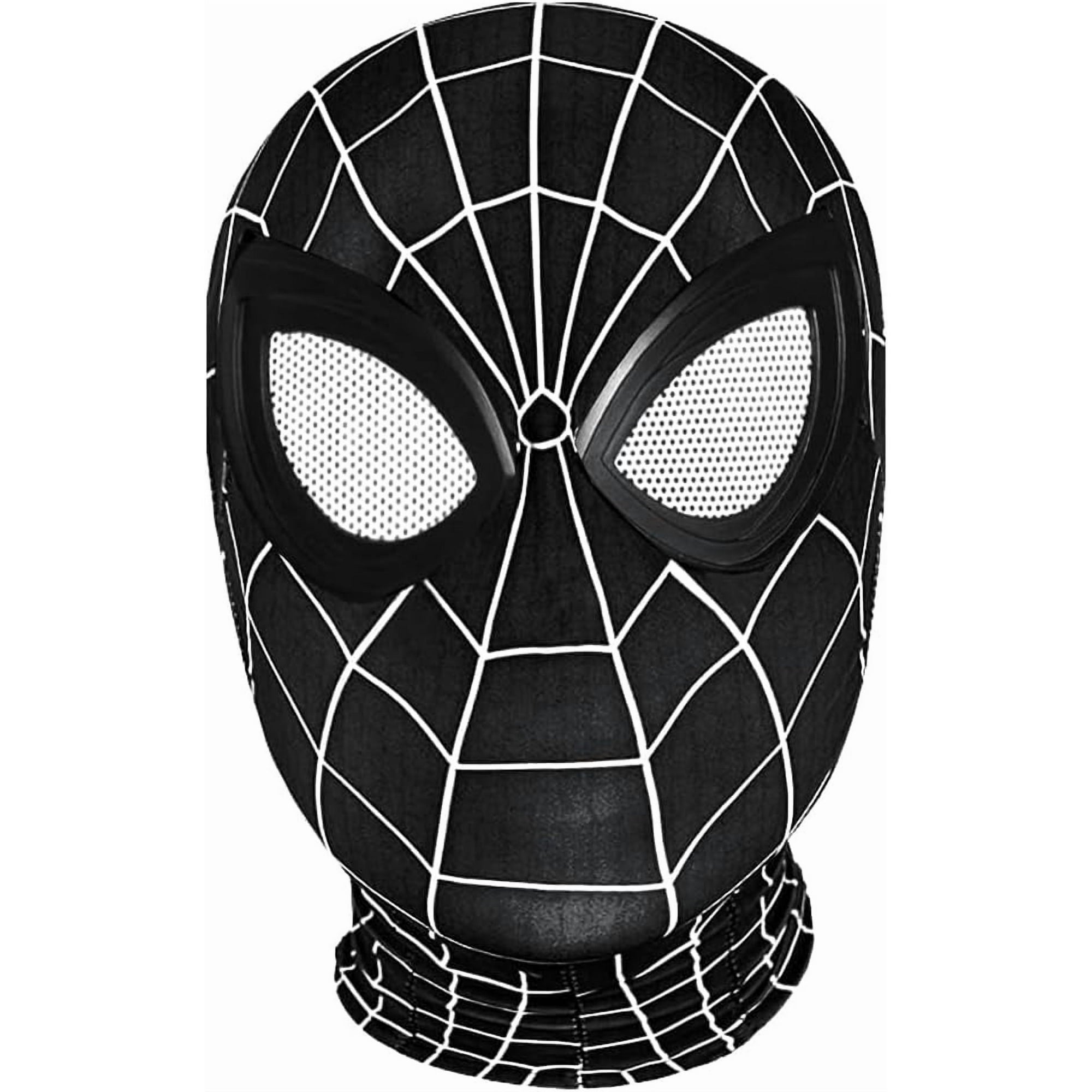 Spider-Man Red & White Polyester Mask – Breathable Lightweight Halloween & Masquerade Costume Accessory