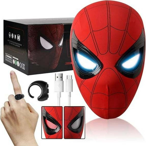 Spider-Man 1:1 Wearable Mask – Remote Control Blinking Eyes Collectible