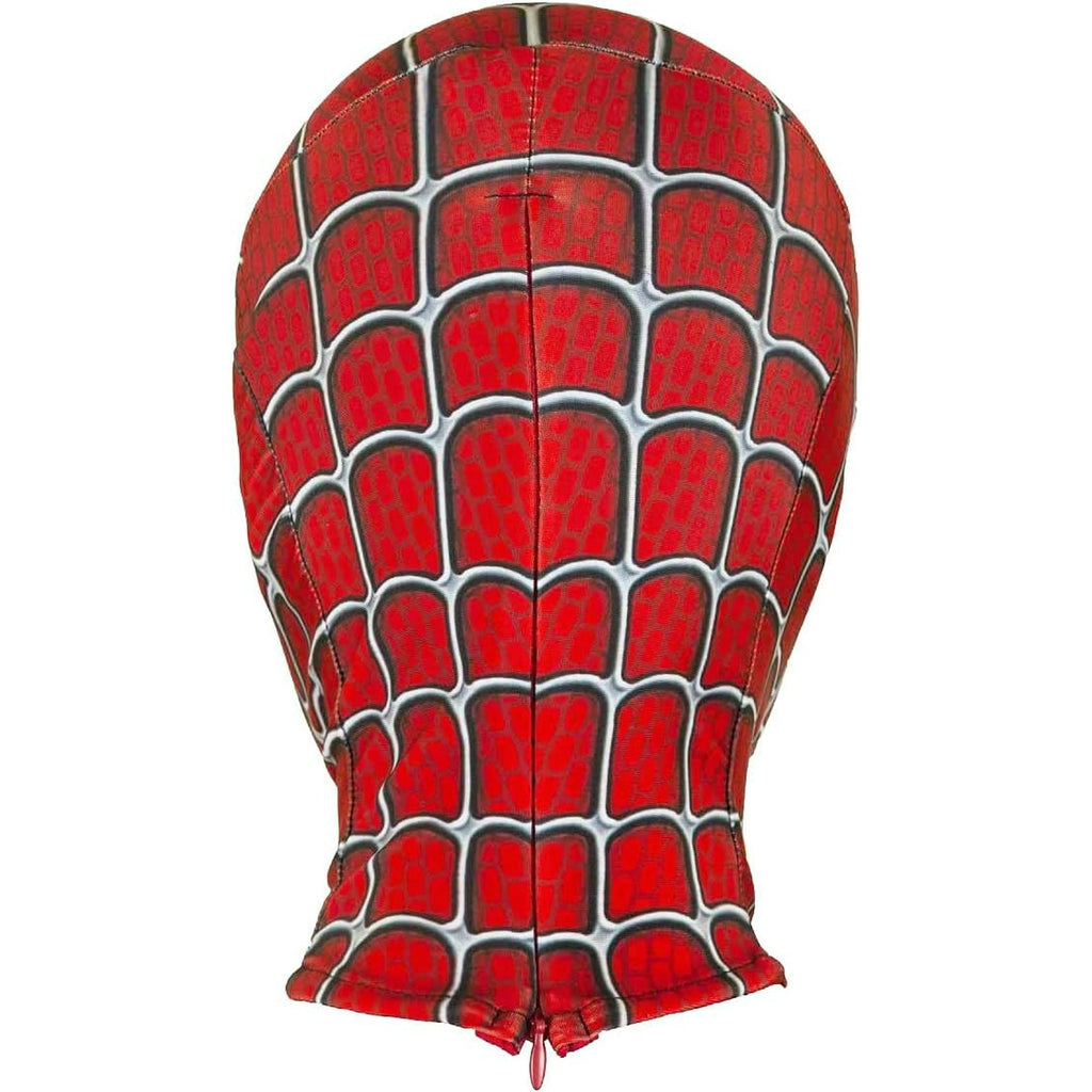 Spider-Man Red & White Polyester Mask – Breathable Lightweight Halloween & Masquerade Costume Accessory