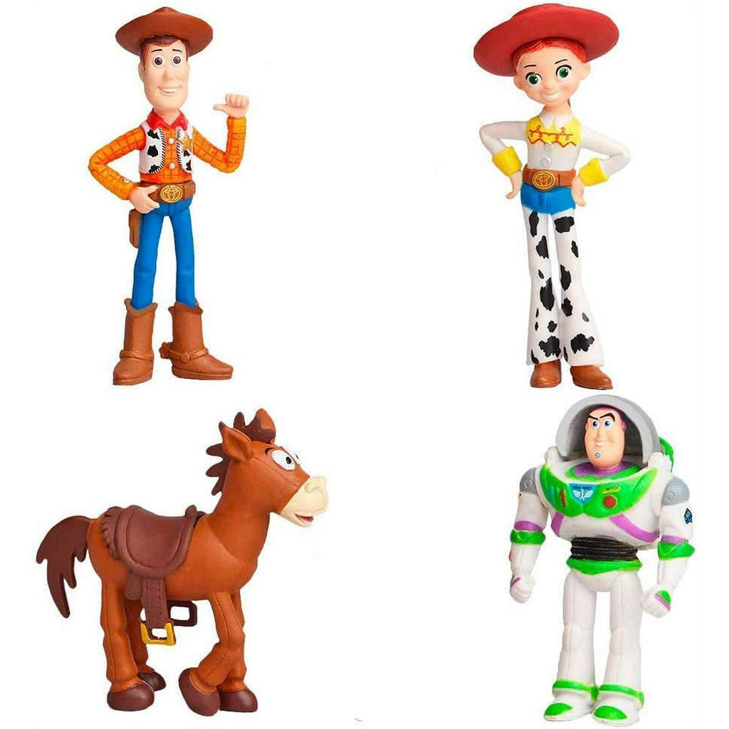 Toy Story 7-Piece Action Figure Set – Woody, Buzz Lightyear, Jessie & Rex | Kids Gift & Party Cake Toppers