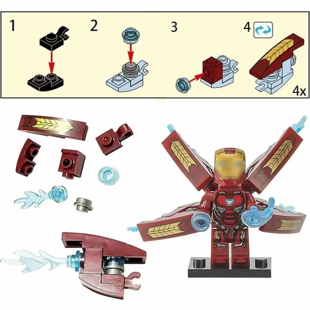 32PCS Superhero Action Figures Building Blocks Set – 1.77–2.95" Mini Collectible Toys with Hulk, Iron Man & More