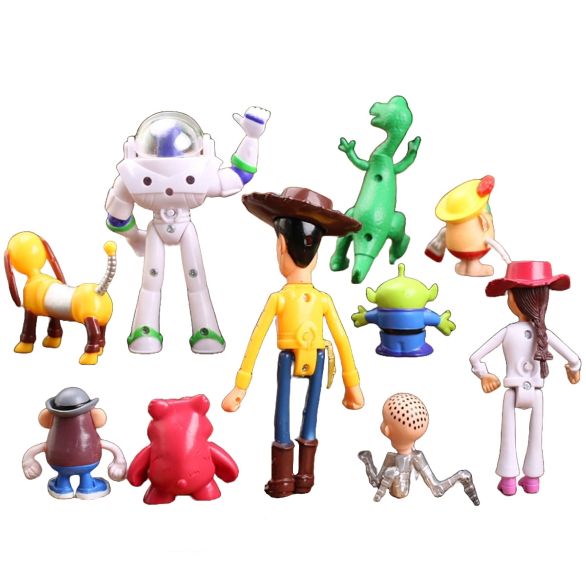 10 PCS Toy Story Action Figures – Woody, Rex & Friends Collectible Toys & Party Decorations