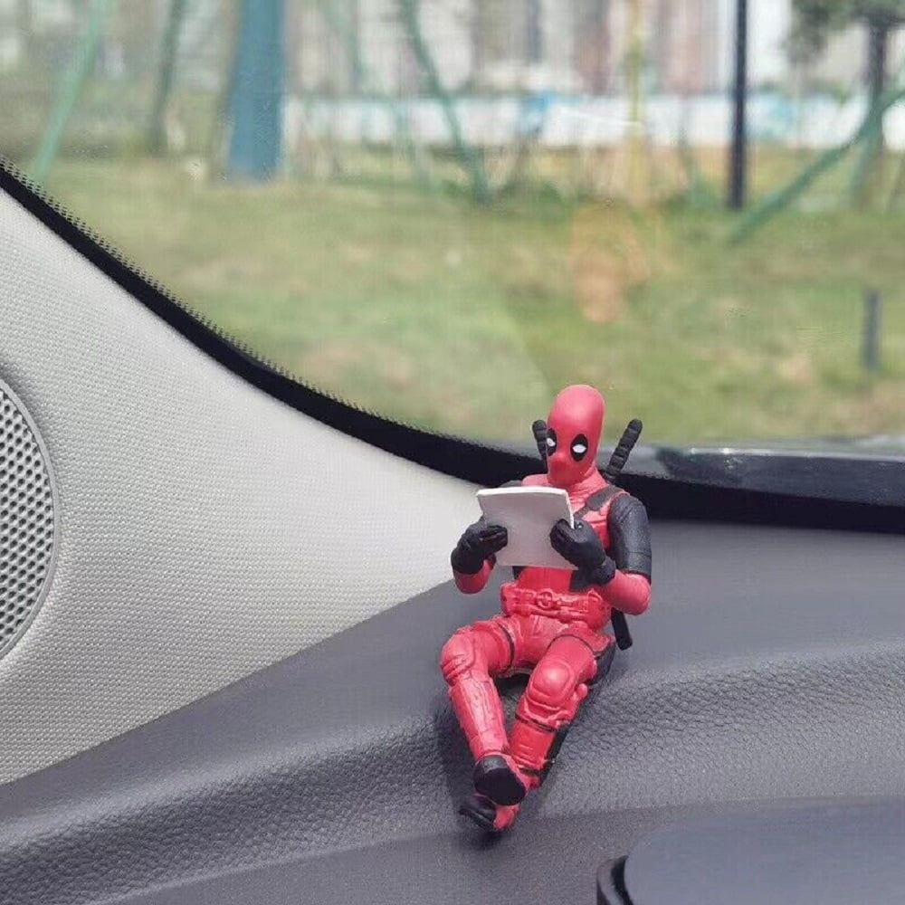 X-Men Deadpool Car Ornament – 3Pc Dashboard Decoration Mini Figures Set