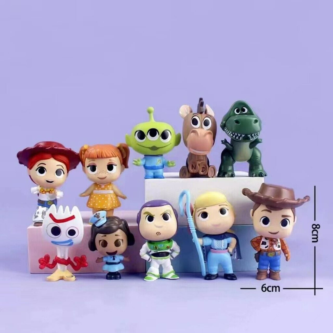 Toy Story 4 Action Figure Set – 10 PCS Woody, Buzz Lightyear, Jessie & Friends Kids Gift Collection