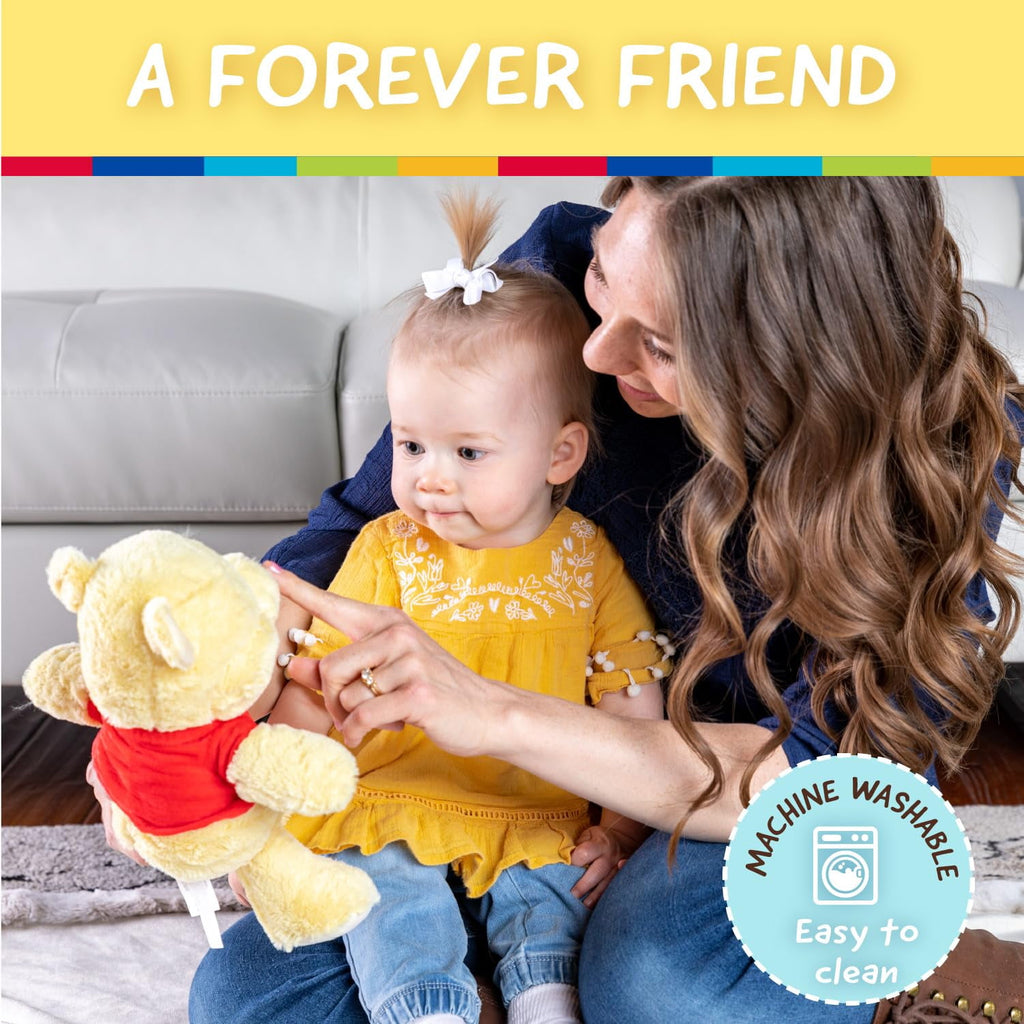 Baby Winnie the Pooh & Friends 9" Plush Toy – Soft Stuffed Animal with Jingle & Crinkle Sounds, Safe for All Ages