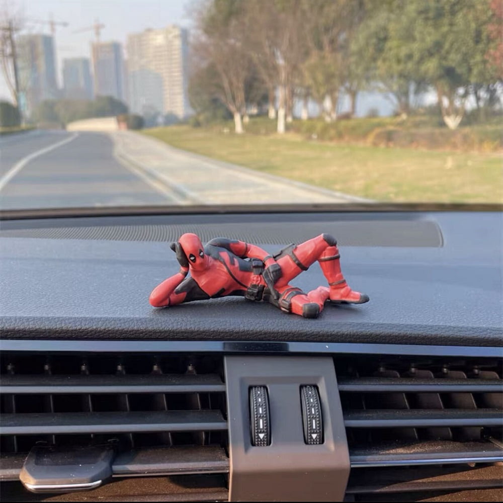 X-Men Deadpool Car Ornament – 3Pc Dashboard Decoration Mini Figures Set