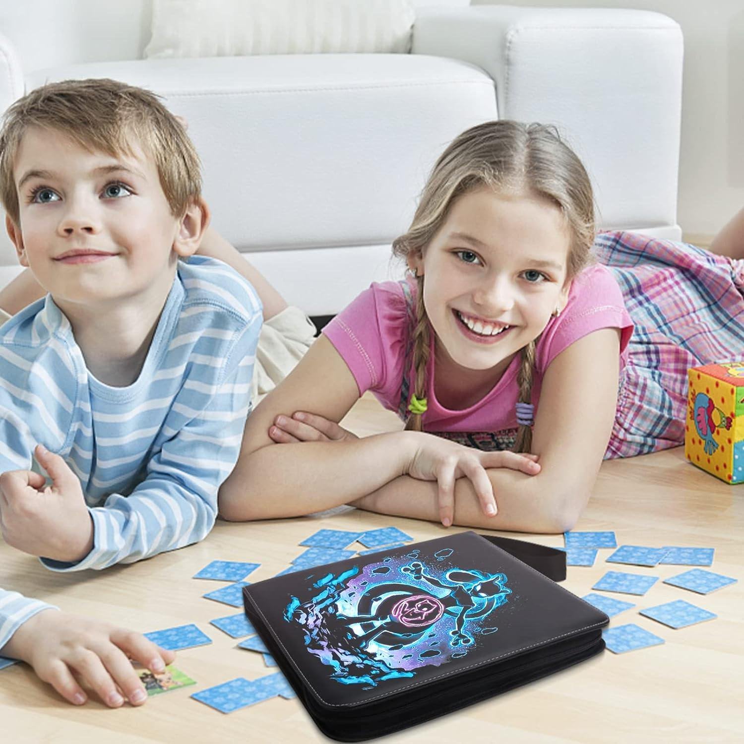 9-Pocket Card Binder with 50 Sleeves – Holds Up to 900 Trading Cards, Durable Album for Kids & Collectors