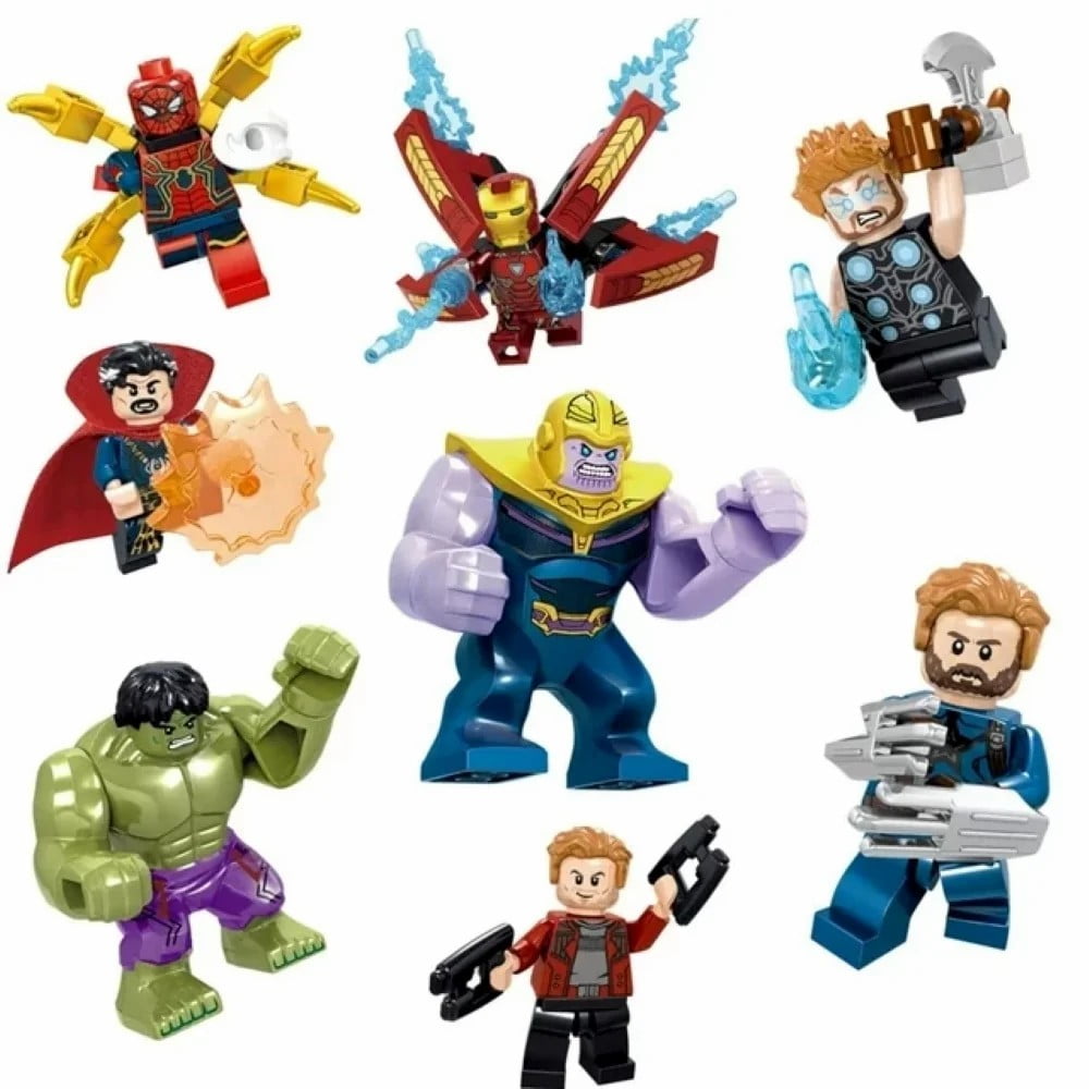 32PCS Superhero Action Figures Building Blocks Set – 1.77–2.95" Mini Collectible Toys with Hulk, Iron Man & More