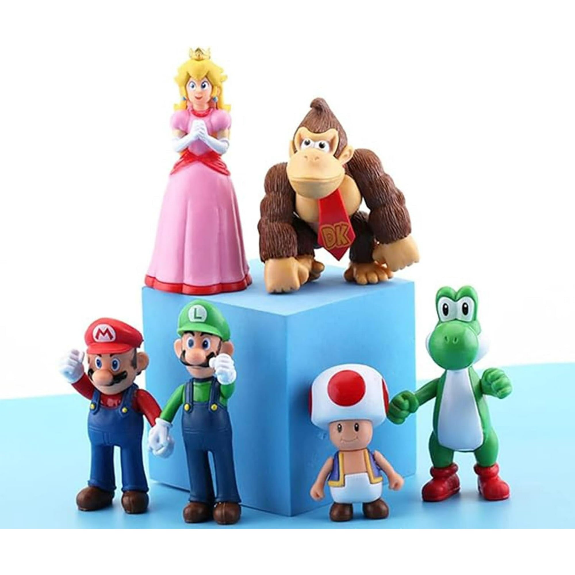 Super Mario Bros Action Figures Set – 6-Piece Collectible Toys, 1.5–2.75" Mini Figures