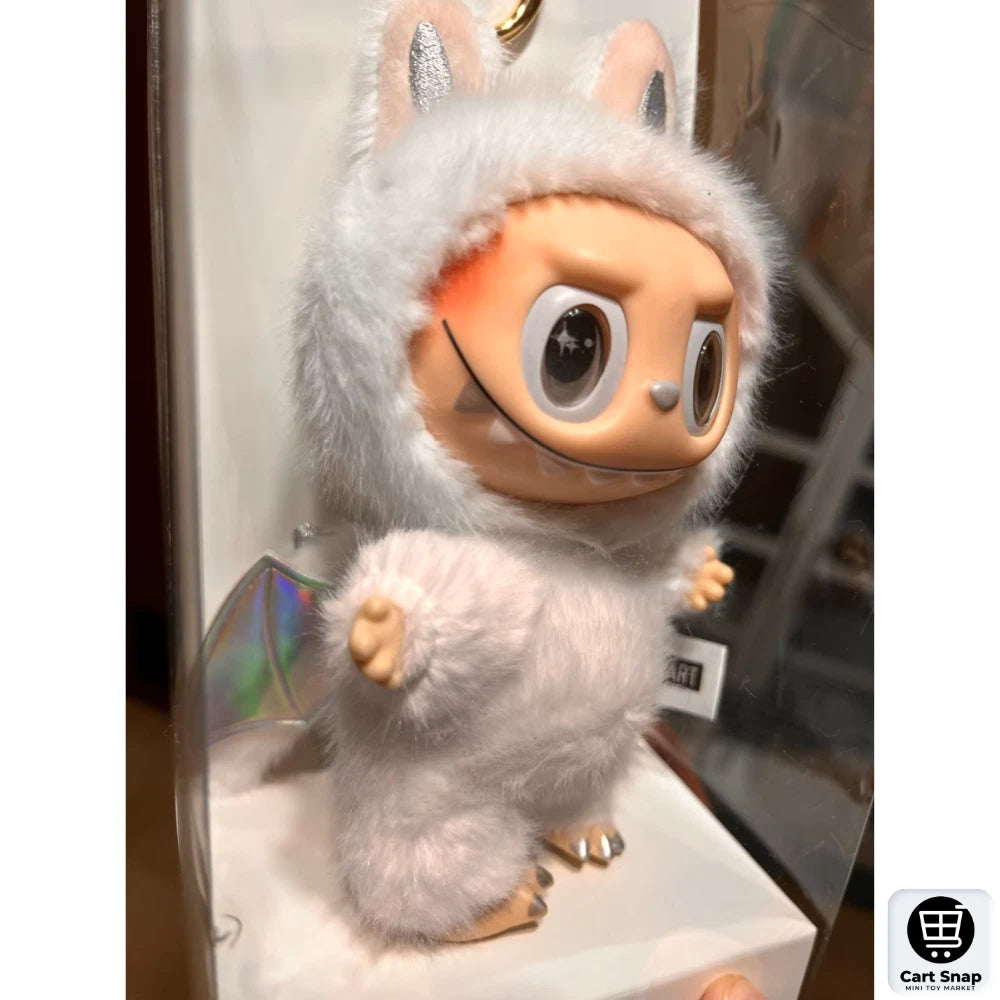 POP MART 2025 Labubu Zimomo Little Angel in Clouds Keychain – 6.7" Vinyl Plush Doll Toy, Monsters Series Collectible (Dupe)