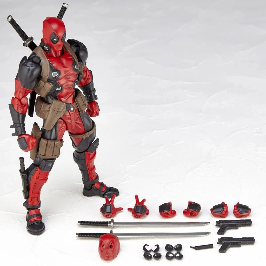Deadpool Action Figure – Fully Movable Collectible Model Toy with Replacement Accessories & Gift Box