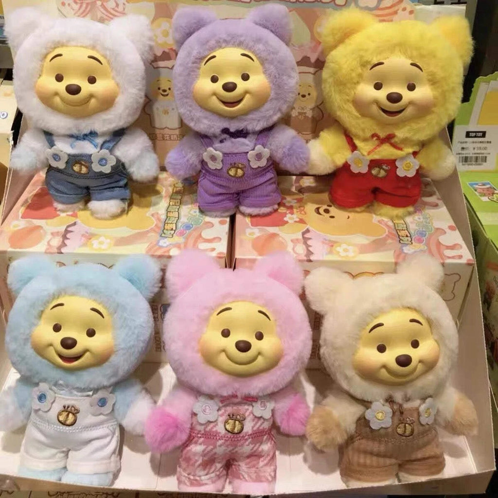 Authentic Popmart Winnie the Pooh Labubu Plush Toy Set – Limited Edition Collectible Dolls