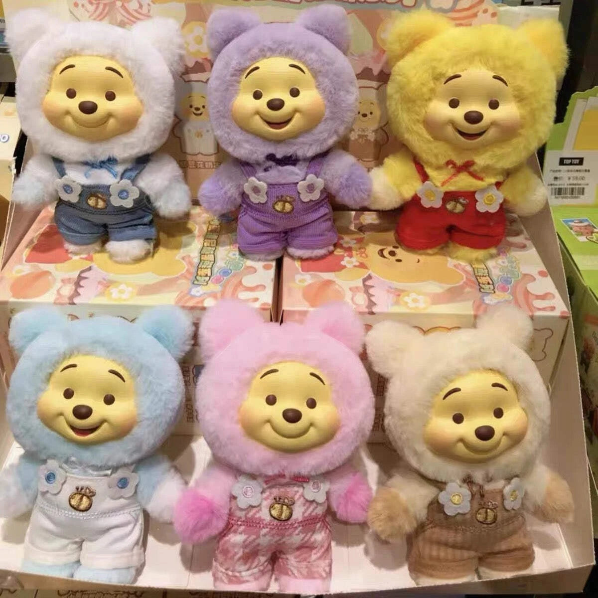 Authentic Popmart Winnie the Pooh Labubu Plush Toy Set – Limited Edition Collectible Dolls
