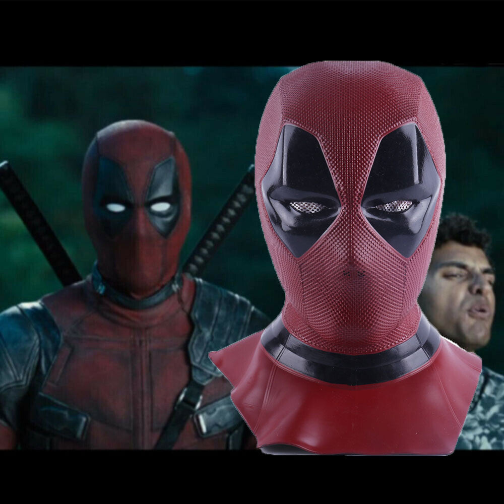 Deadpool Full Face Latex Mask – Realistic Cosplay Helmet for Halloween & Costume Parties