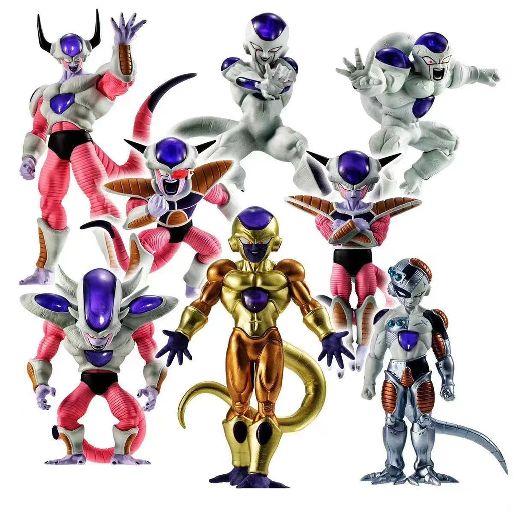 8 PCS Dragon Ball Z Frieza Figures Set – All Forms Collectible Anime Action Toys (3.1–4.7")