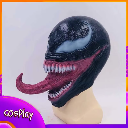 Venom Full Face Mask – Latex Cosplay Prop for Halloween & Parties