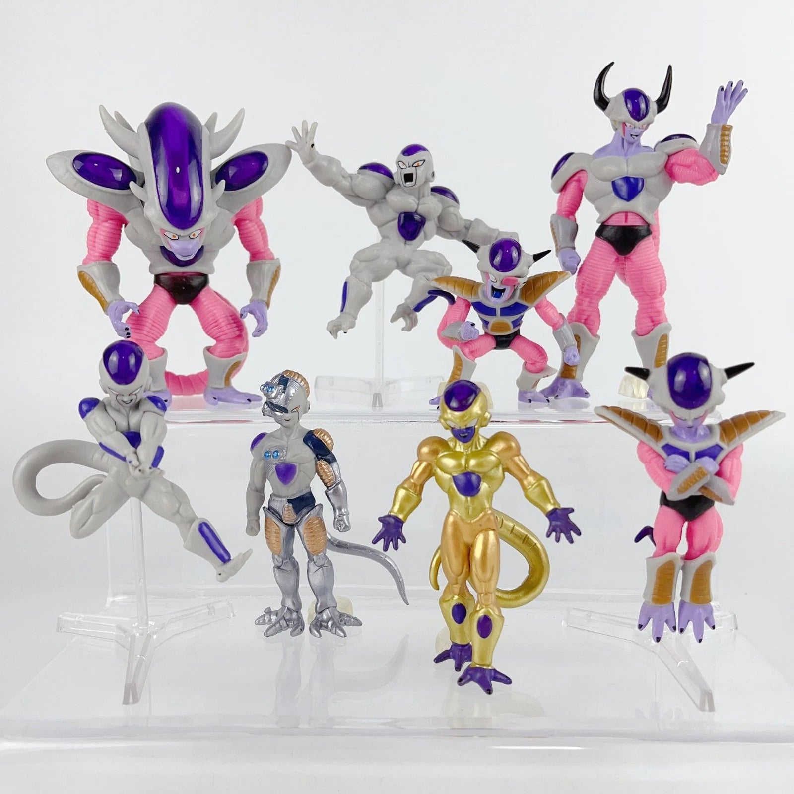 8 PCS Dragon Ball Z Frieza Figures Set – All Forms Collectible Anime Action Toys (3.1–4.7")