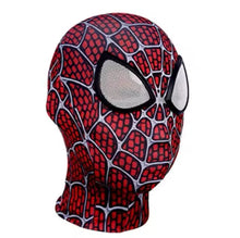 Spider-Man Red & White Polyester Mask – Breathable Lightweight Halloween & Masquerade Costume Accessory