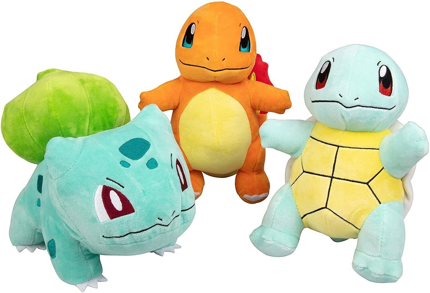 Pokémon 8" Plush Starter 3-Pack – Charmander, Squirtle & Bulbasaur – Soft Stuffed Animal Toys