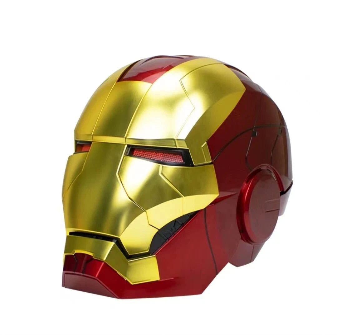 Iron-Man Mark 5 Electronic Helmet – 1:1 Scale Gold Mask with LED Lights & Sound Effects