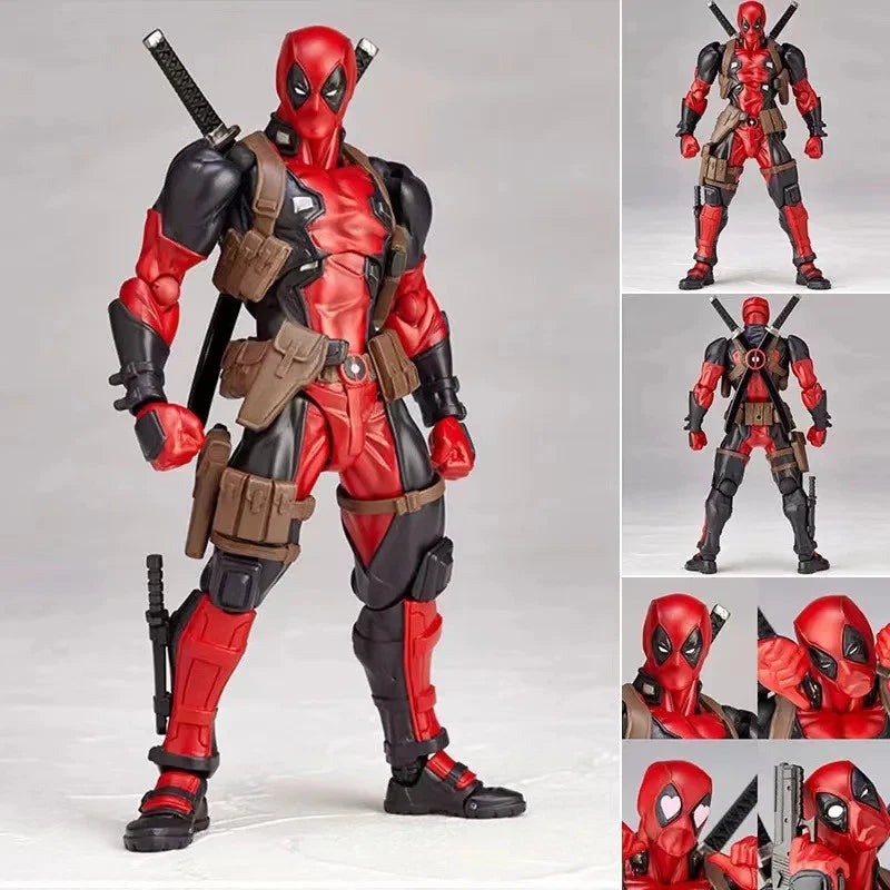 Deadpool Action Figure – Fully Movable Collectible Model Toy with Replacement Accessories & Gift Box