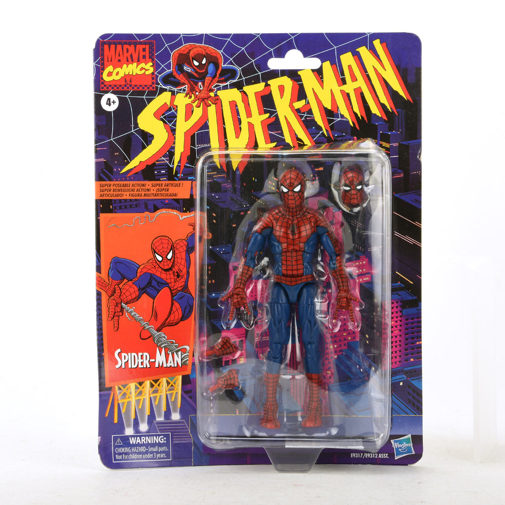 Marvel Legends Retro Spider-Man 6-Inch Action Figure – Collectible Marvel Toy (Dented Package Discount)