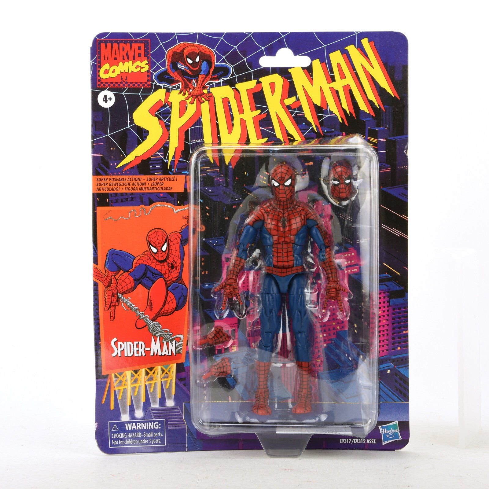 Marvel Legends Retro Spider-Man 6-Inch Action Figure – Collectible Marvel Toy (Dented Package Discount)