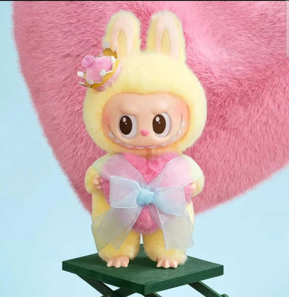 2025 POP MART Labubu The Monsters “Let’s Checkmate” Vinyl Plush Hanging Figure with Card – Yellow Exclusive Edition (Replica/Dupe)