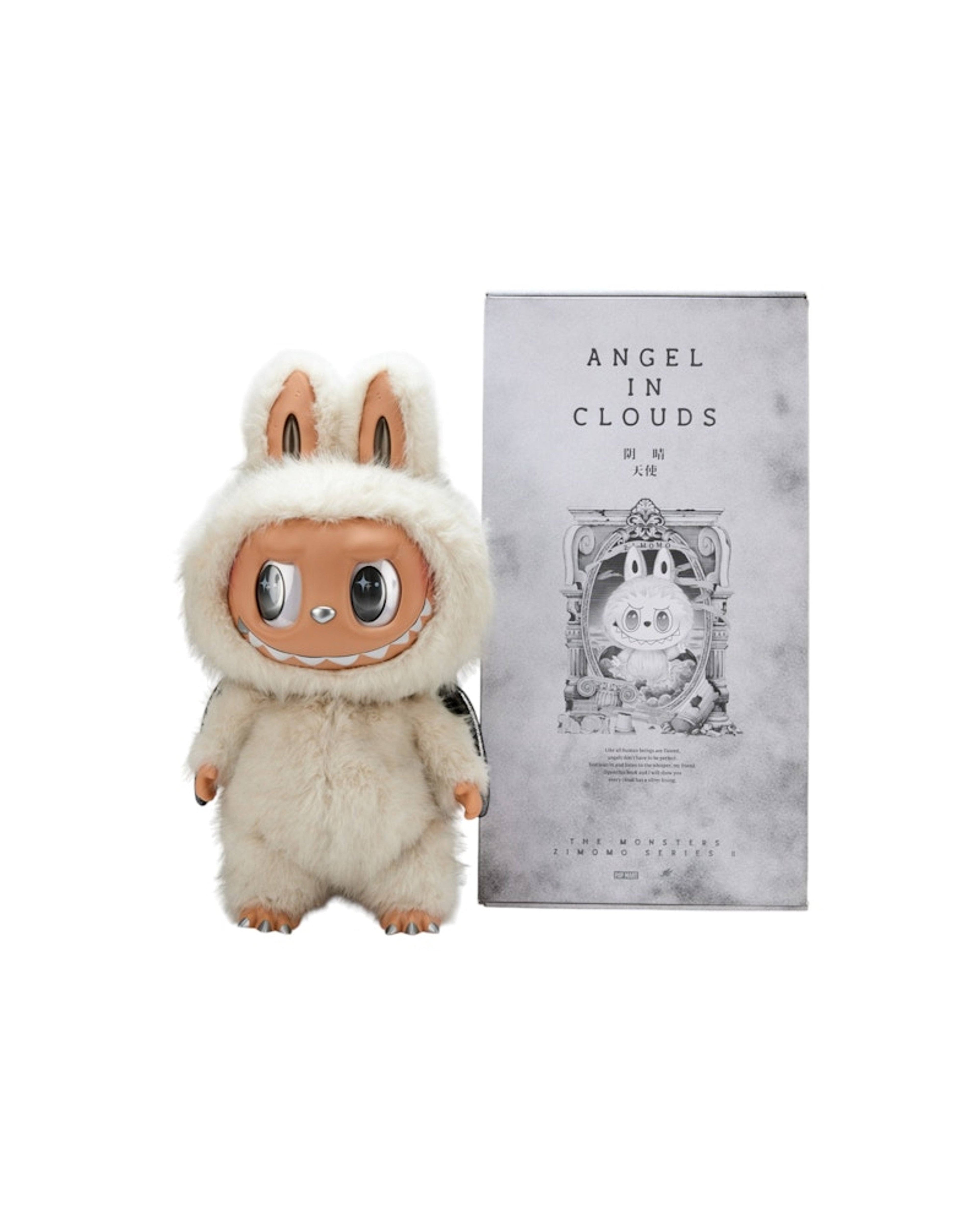 23" POPMART Labubu Zimomo 2025 Little Angel in Clouds with Tote Bag – Authentic Giant Plush